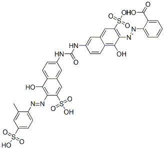 CAS 登录号：47897-90-5， [[1-羟基-6-[[[[5-羟基-6-[(2-甲基-4-磺基苯基)偶氮]-7-磺基-2-萘基]氨基]羰基]氨基]-3-磺基-2-萘基]偶氮]苯甲酸