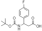 CAS 登录号：479064-88-5， 叔丁氧羰基-L-3-氨基-3-(4-氟苯基)-丙酸