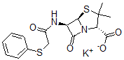 CAS#: 4803-45-6, 6a-[[(Phenylthio)Acetyl]Amino]Penicillanic Acid Potassium Salt