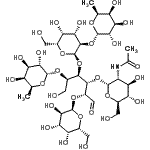 CAS#: 482638-98-2, 2-Acetamido-2-Deoxy-alpha-D-Glucopyranosyl-(1->3)-[6-Deoxy-alpha-L-Galactopyranosyl-(1->5)]-[6-Deoxy-alpha-L-Galactopyranosyl-(1->2)-alpha-D-Galactopyranosyl-(1->4)]-[alpha-D-Galactopyranosyl-(1->2)]- D-Glucose