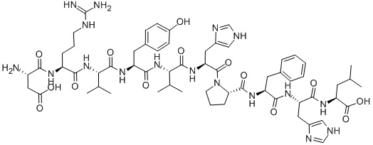 CAS 登录号：484-43-5， 天冬氨酰-精氨酰-缬氨酰-酪氨酰-缬氨酰-组氨酰-脯氨酰-苯丙氨酰-组氨酰-亮氨酸