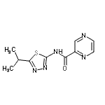 CAS 登录号：484039-20-5， N-(5-异丙基-1,3,4-噻二唑-2-基)-2-吡嗪甲酰胺