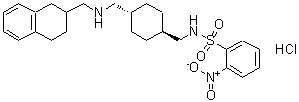 CAS#: 486453-65-0, 2-Nitro-N-[(trans-4-{[(1,2,3,4-Tetrahydro-2-Naphthalenylmethyl)Amino]Methyl}Cyclohexyl)Methyl]Benzenesulfonamide Hydrochloride (1:1)