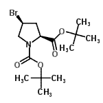 CAS 登录号：487048-27-1， 二(2-甲基-2-丙基)(2S,4S)-4-溴-1,2-吡咯烷二羧酸酯