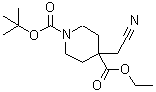 CAS 登录号：495414-81-8， 4-(氰基甲基)-1,4-哌啶二羧酸 1-叔丁基 4-乙基酯