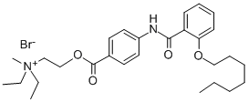 CAS#: 49557-33-7, Diethyl(2-(4-(2-Heptyloxybenzamido)Benzoyloxy)Ethyl)Methylammonium Bromide