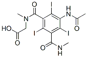 CAS 登录号：49755-86-4， 2-[N-[3-(乙酰氨基)-2,4,6-三碘-5-(甲基氨基羰基)苯甲酰基]-N-甲基氨基]乙酸