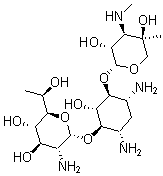 CAS#: 49863-47-0, (1S,2S,3R,4S,6R)-4,6-Diamino-3-{[(5R)-2-amino-2-deoxy-5-(1-hydroxyethyl)-alpha-D-xylopyranosyl]oxy}-2-hydroxycyclohexyl 3-deoxy-4-C-methyl-3-(methylamino)-beta-L-arabinopyranoside