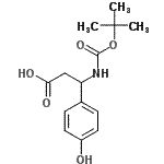 CAS 登录号：499995-80-1， 3-(4-羟基苯基)-3-({[(2-甲基-2-丙基)氧基]羰基}氨基)丙酸