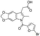 CAS 登录号：50332-07-5， 5-(5-溴-2-糠酰)-6-甲基-5H-1,3-二氧杂环戊并[4,5-f]吲哚-7-乙酸