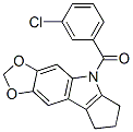 CAS 登录号：50332-14-4， 5,6,7,8-四氢-5-(3-氯苯甲酰基)环戊二烯并[b]-1,3-二氧杂环戊并[4,5-f]吲哚