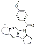 CAS#: 50332-17-7, 5,6,7,8-Tetrahydro-5-(p-Anisoyl)Cyclopenta[b]-1,3-Dioxolo[4,5-f]Indole