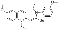 CAS#: 50378-83-1, 1-Ethyl-2-[(3-Ethyl-5-Methoxy-3H-Benzoselenazol-2-Ylidene)Methyl]-6-Methoxyquinolinium Iodide