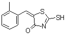 CAS 登录号：50459-52-4， (5E)-5-(2-甲基苄亚基)-2-硫基-1,3-噻唑-4(5H)-酮