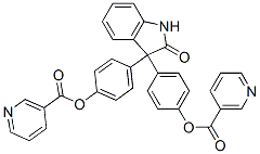 CAS#: 5054-75-1, (1,2-Dihydro-2-Oxo-3H-Indol-3-Ylidene)Di-p-Phenylene Dinicotinate