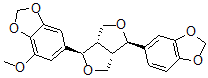 CAS 登录号：50696-38-3， 6-[(1S,3abeta,4S,6abeta)-4-(1,3-苯并二氧戊环-5-基)四氢-1H,3H-呋喃并[3,4-c]呋喃-1-基]-4-甲氧基-1,3-苯并二氧戊环