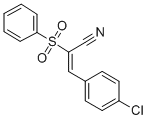 CAS 登录号：50709-88-1， 3-(4-氯苯基)-2-(苯磺酰基)丙烯腈