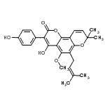 CAS 登录号：5084-00-4， 4-羟基-3-(4-羟基苯基)-5-甲氧基-8,8-二甲基-6-(3-甲基-2-丁烯-1-基)-2H,8H-吡喃并[2,3-f]苯并吡喃-2-酮
