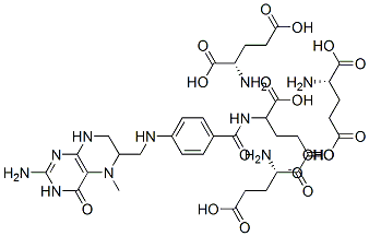 CAS 登录号：50998-20-4， N-(N-(N-(N-(4-(((2-氨基-1,4,5,6,7,8-六氢-5-甲基-4-氧代-6-蝶啶基)甲基)氨基)苯甲酰基)-L-gamma-谷氨酰)-L-gamma-谷氨酰)-L-gamma-谷氨酰)-L-谷氨酸
