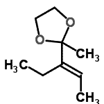 CAS 登录号：51006-96-3， 2-甲基-2-[(2E)-2-戊烯-3-基]-1,3-二氧戊环