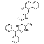 CAS#: 5107-12-0, N-(3-Methyl-1-Oxo-1-{2-[(2-Oxo-1(2H)-Naphthalenylidene)Methyl]Hydrazino}-2-Butanyl)-2,2-Diphenylacetamide