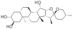 CAS#: 511-34-2, (25R)-5alpha-Spirostane-2alpha,3beta,15beta-Triol