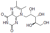 CAS#: 5118-16-1, 1-Deoxy-1-(3,4-dihydro-6,7-dimethyl-2,4-dioxo-8(2H)-pteridinyl)-Ribitol