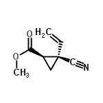 CAS 登录号：51213-13-9， 甲基(1R,2R)-2-氰基-2-乙烯基环丙烷羧酸酯
