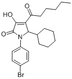 CAS#: 512178-19-7, 1-(4-Bromophenyl)-5-Cyclohexyl-1,5-Dihydro-3-Hydroxy-4-(1-Oxohexyl)-2H-Pyrrol-2-One