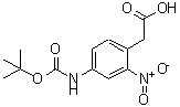 CAS#: 512180-63-1, 2-(4-(Tert-Butoxycarbonylamino)-2-Nitrophenyl)Acetic Acid