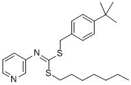 CAS#: 51308-60-2, S-(4-(1,1-Dimethylethyl)Phenyl)Methyl S-Heptyl 3-Pyridinylcarbonimidodithioate