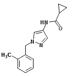 CAS 登录号：514854-81-0， N-[1-(2-甲基苄基)-1H-吡唑-4-基]环丙烷甲酰胺