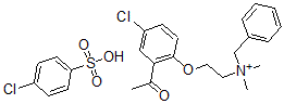 CAS#: 51489-69-1, N-beta-(2-Acetyl-4-chlorophenoxy)ethyl-N,N-dimethyl-N-benzylammonium 4-chlorobenzenesulfonate