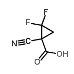 CAS 登录号：51504-06-4， 1-氰基-2,2-二氟环丙烷羧酸