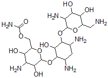 CAS#: 51736-76-6, 6-O-(3-Amino-6-Carbamoyl-3-Deoxy-alpha-D-Glucopyranosyl)-4-O-(2,6-Diamino-2,6-Dideoxy-alpha-D-Glucopyranosyl)-2-Deoxy-D-Streptamine