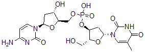 CAS 登录号：5178-19-8， [(2R,3S,5R)-5-(4-氨基-2-氧代嘧啶-1-基)-3-羟基四氢呋喃-2-基]甲基 [(2R,3S,5R)-2-(羟基甲基)-5-(5-甲基-2,4-二氧代嘧啶-1-基)四氢呋喃-3-基]磷酸氢酯