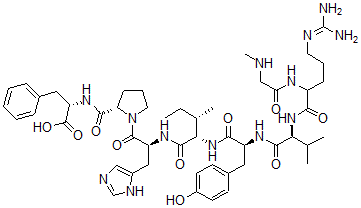 CAS 登录号：51833-69-3， 肌氨酰-精氨酰-缬氨酰-酪氨酰-异亮氨酰-组氨酰-脯氨酰-苯丙氨酸
