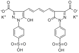 CAS 登录号：51858-17-4， 4-[(1E,3E,5Z)-5-[3-羧基-5-氧代-1-(4-磺基苯基)吡唑-4-亚基]戊-1,3-二烯基]-5-氧代-1-(4-磺酸苯基)-2H-吡唑-3-羧酸二钾
