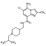 CAS#: 519148-48-2, 5-Amino-6-Chloro-N-[(1-Isobutyl-4-Piperidinyl)Methyl]-2-Methylimidazo[1,2-a]Pyridine-8-Carboxamide