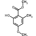 CAS 登录号：520-43-4， 甲基2-羟基-4-甲氧基-6-甲基苯甲酸酯