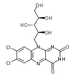 CAS#: 521-96-0, 1-Deoxy-1-(7,8-Dichloro-2,4-Dioxo-3,4-Dihydrobenzo[g]Pteridin-10(2H)-Yl)-D-Ribitol