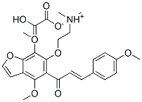 CAS 登录号：52171-36-5， 2-[4,7-二甲氧基-5-(4-甲氧基肉桂酰)苯并呋喃-6-基氧基]乙基二甲基铵草酸氢盐