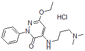 CAS#: 52207-87-1, 4-((3-(Dimethylamino)propyl)amino)-6-ethoxy-2-phenyl-3(2H)-pyridazinone hydrochloride
