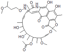 CAS#: 52370-28-2, 3-(3-Methoxybutoxyiminomethyl)Rifamycin SV