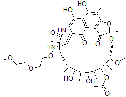CAS#: 52370-30-6, 3-[2-(2-Methoxyethoxy)Ethoxyiminomethyl]Rifamycin SV