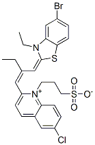 CAS#: 52450-03-0, 2-[2-[(5-Bromo-3-Ethyl-3H-Benzothiazol-2-Ylidene)Methyl]But-1-Enyl]-6-Chloro-1-(3-Sulphonatopropyl)Quinolinium