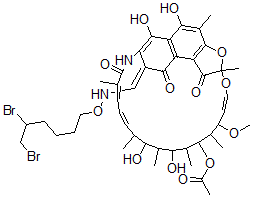 CAS 登录号：52454-12-3， 3-[(5,6-二溴己基)氧基亚氨基甲基]利福霉素