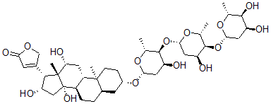 CAS 登录号：52589-12-5， 双羟基洋地黄毒甙