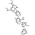CAS#: 52659-37-7, 5-Acetamido-3,5-dideoxy-6-(1,2,3-trihydroxypropyl)hex-2-ulopyranonosyl-(2->3)hexopyranosyl-(1->3)-2-acetamido-2-deoxyhexopyranosyl-(1->3)hexopyranosyl-(1->4)hexopyranose