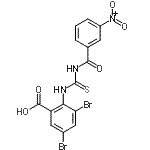 CAS#: 530127-30-1, 3,5-Dibromo-2-{[(3-Nitrobenzoyl)Carbamothioyl]Amino}Benzoic Acid